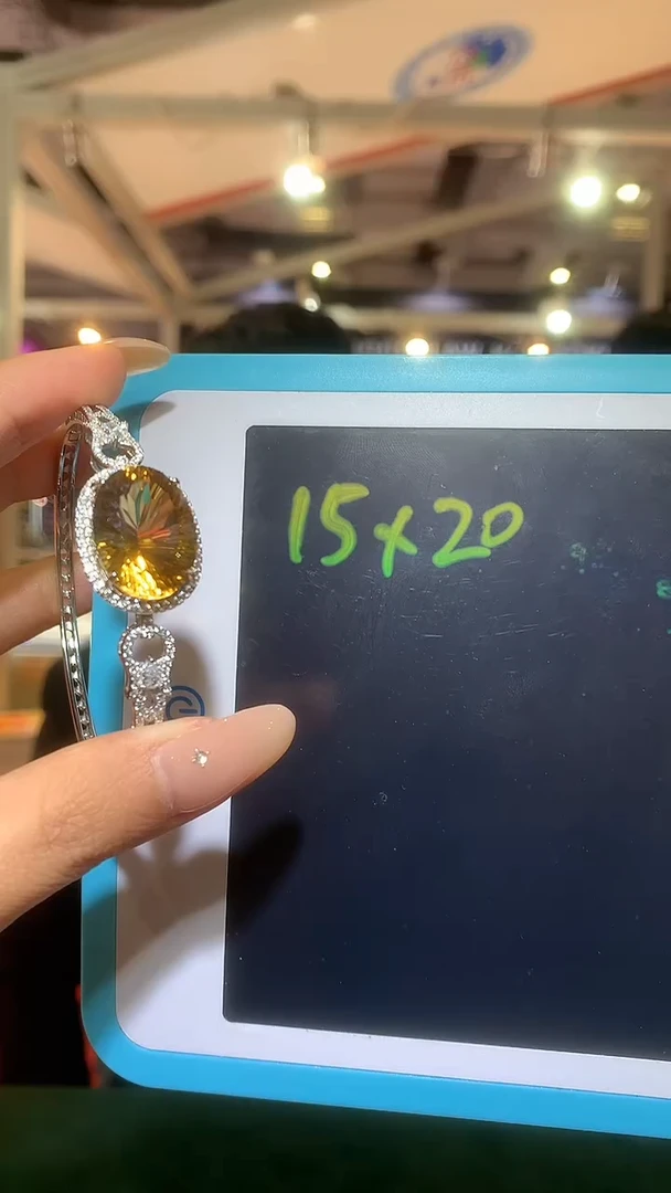 银S925镶嵌手镯黄晶【宝石世家严选】