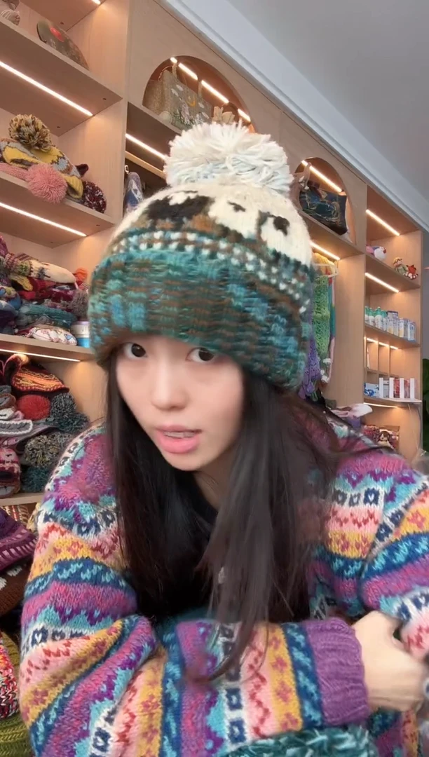 羊毛脏脏翻边小羊帽