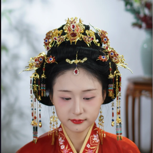 稷氏小筑    小蓝红  发簪发钗发冠古风发饰