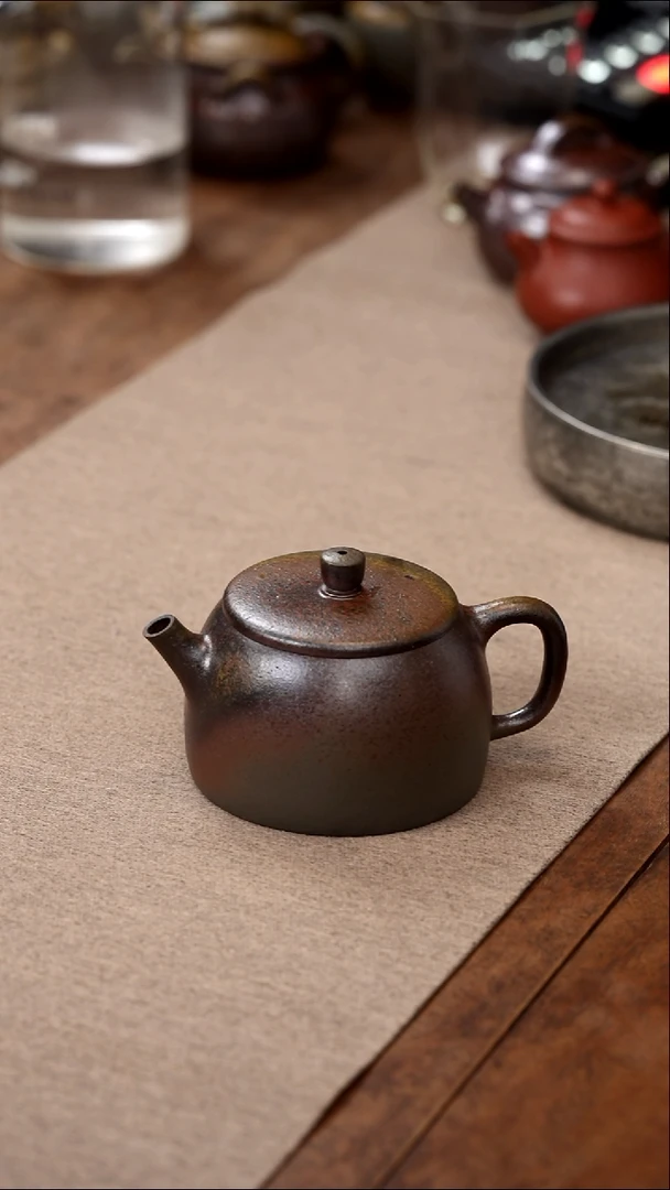 茶壶紫砂2号井紫泥柴烧大汉瓦