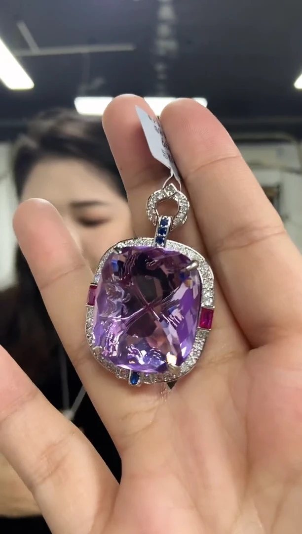 【闪购商品】水晶吊坠未镶嵌多样性发其一，颜色微差