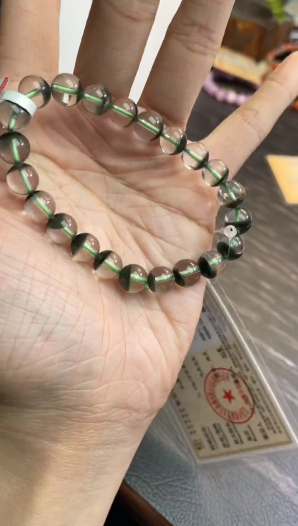 手链8.5±/x-752未镶嵌水晶绿幽灵