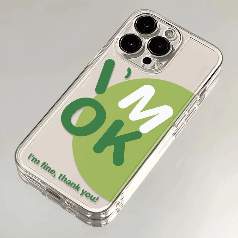 IMOK我很好适用iPhone16小米15华为苹果14promax手机壳13太空12MT