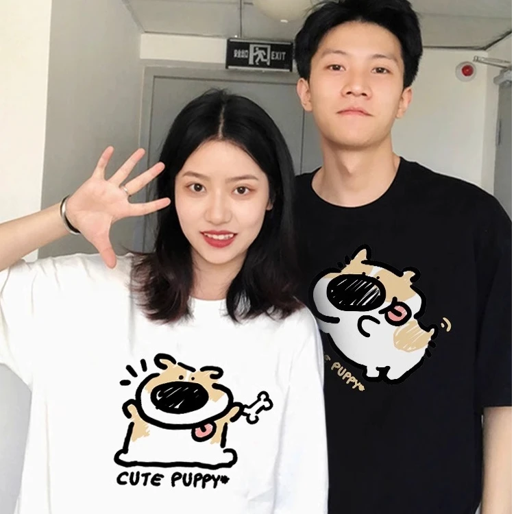 不撞衫情侣装夏季潮牌短袖T恤2025新款高级感百搭纯棉女装半袖T恤