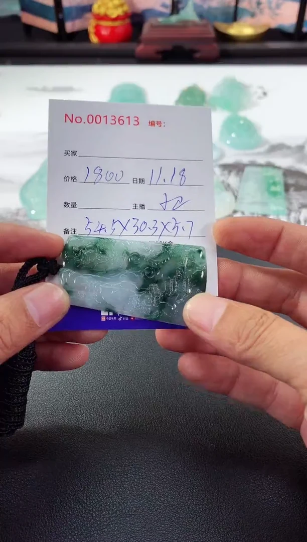 颈饰未镶嵌翡翠山水龙