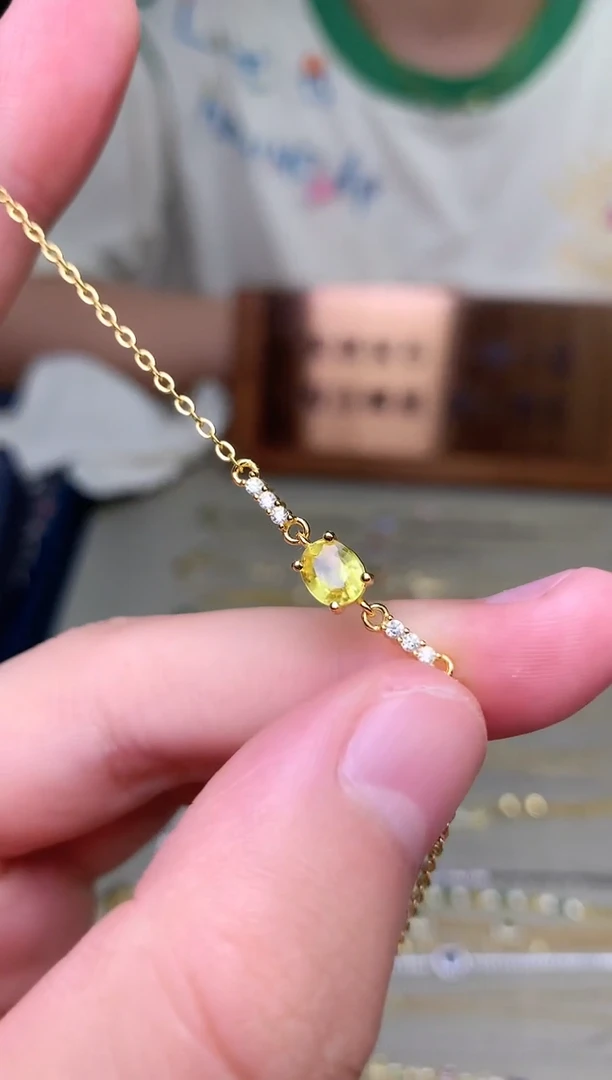 手链蓝宝石银S925镶嵌手链