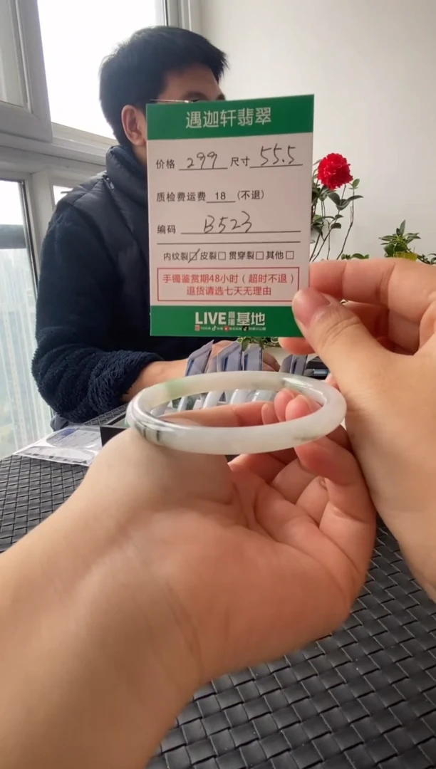 未镶嵌手镯翡翠B523 圈口