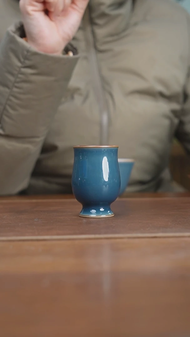 【闪购商品】杯景德镇霁青高足杯