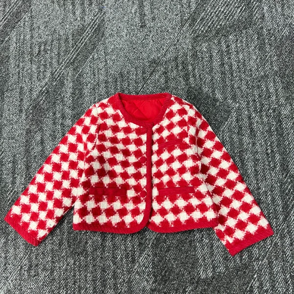 【g-kids剪标】KD007格子卫衣毛衣开衫外套套装