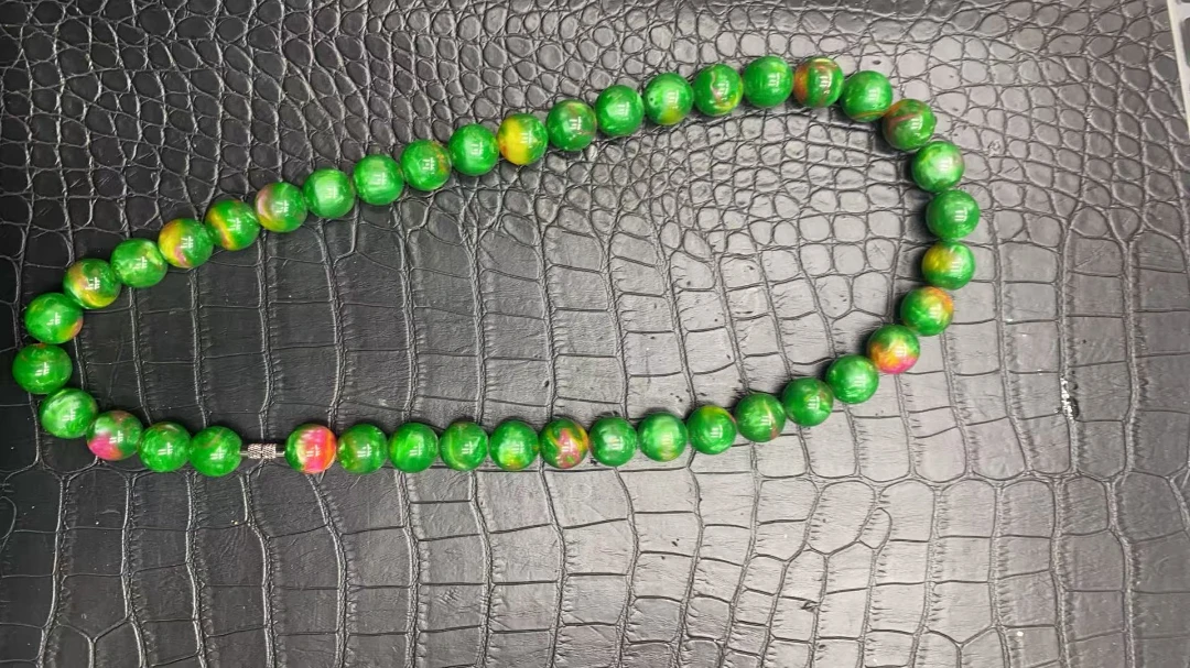 时尚百搭A624绿色项链 男女同款