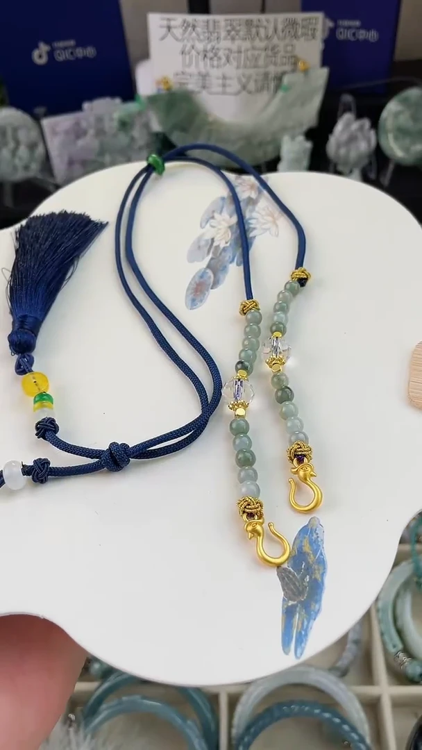 未镶嵌手链翡翠双勾可调节半珠链