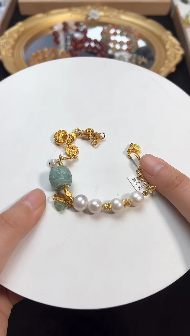 【闪购商品】翡翠手链合金颜色微差多样性发货发其一