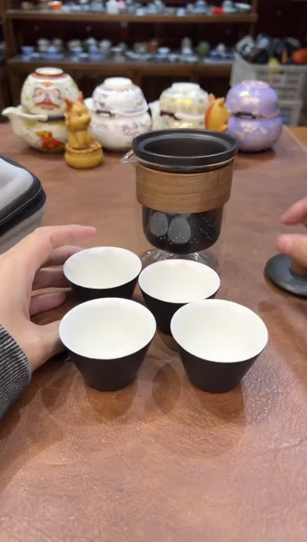 真的很便宜会开片的旅行茶具