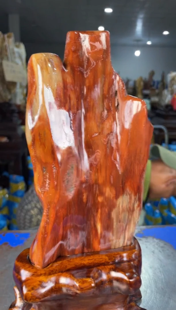 未镶嵌摆件硅化玉6