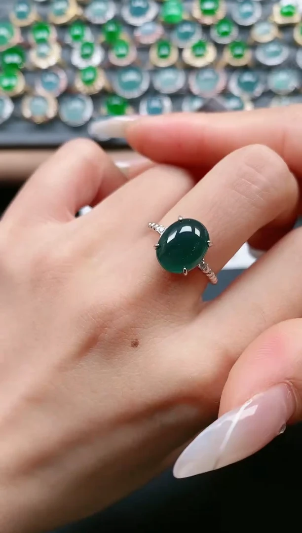 【闪购商品】翡翠戒指银S925镶嵌1111111