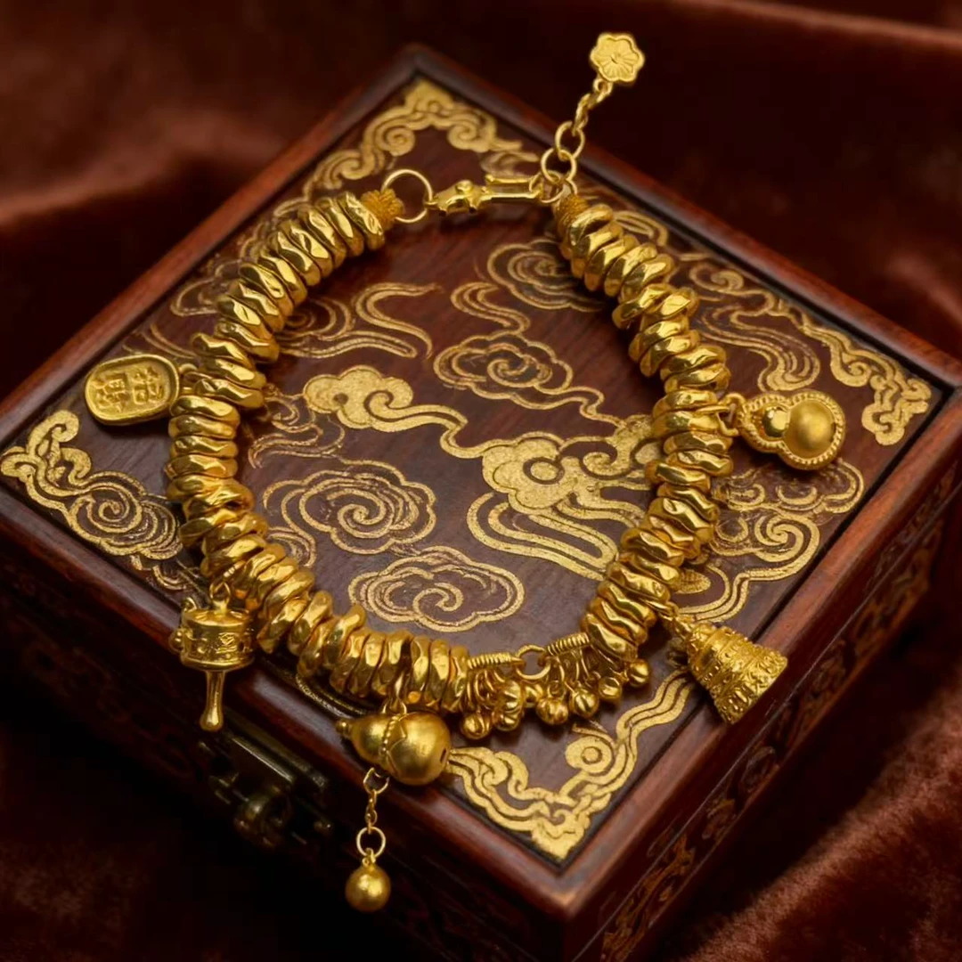 金城皇足金卡七手链23.62克