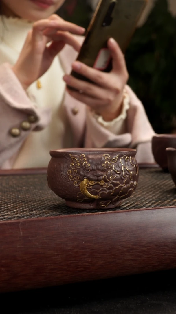 【闪购商品】紫砂茶宠尊逸的描金费