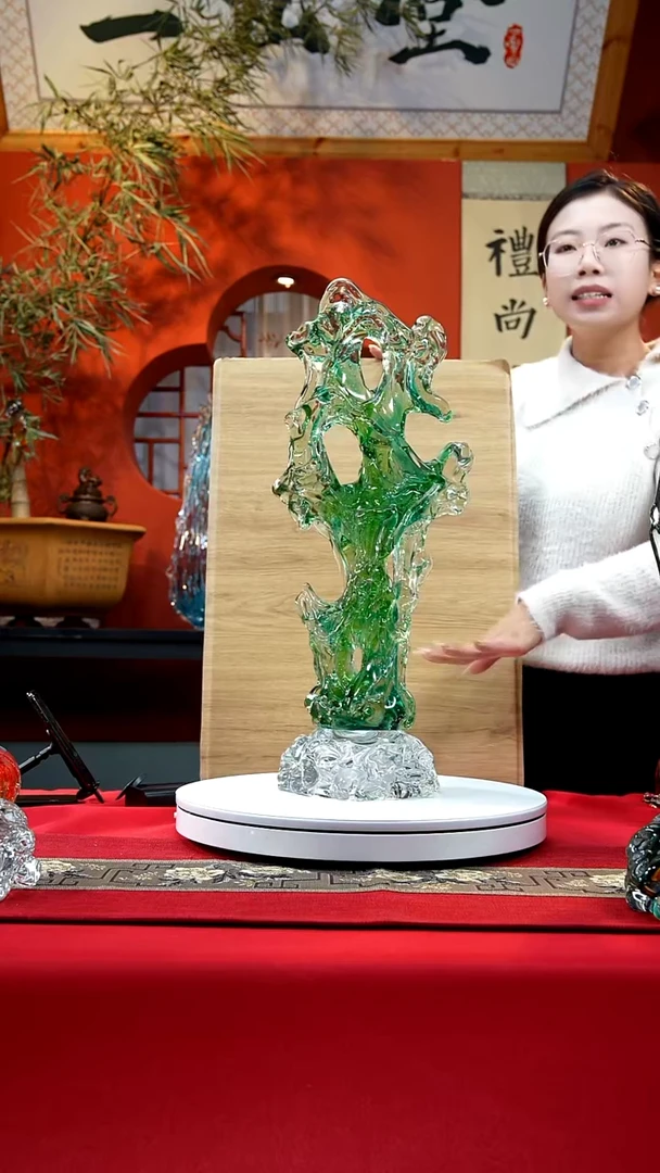 手工艺品琉璃慈*太湖石