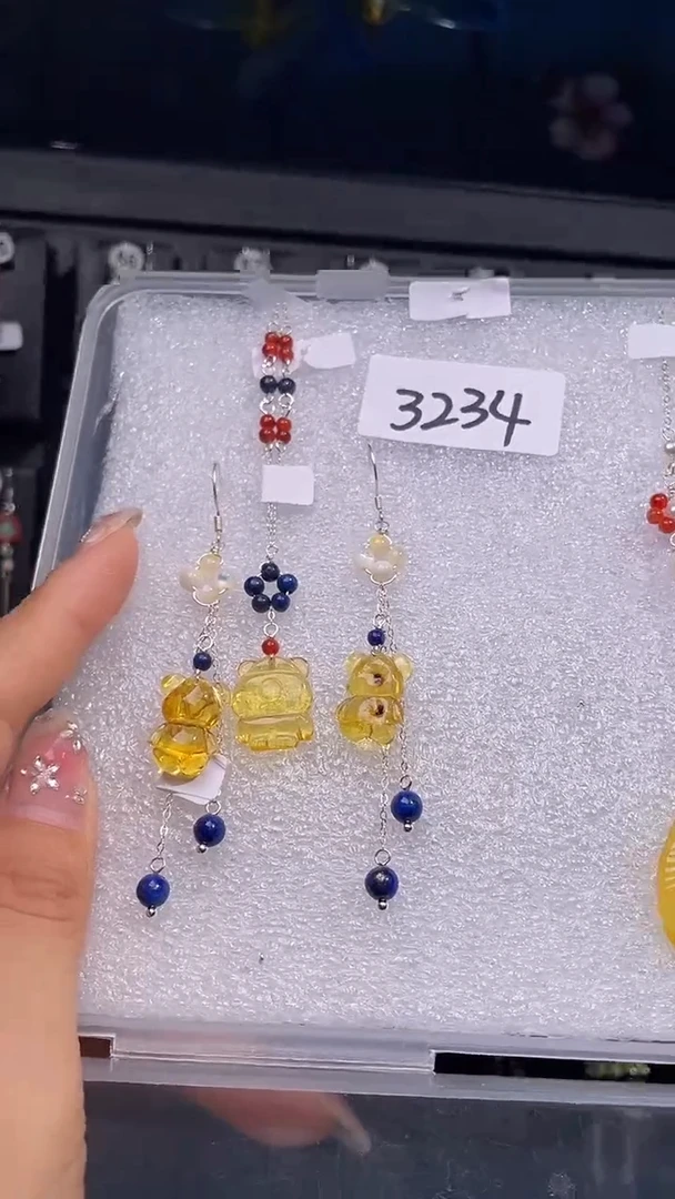银S925镶嵌耳饰紫晶喜欢拍