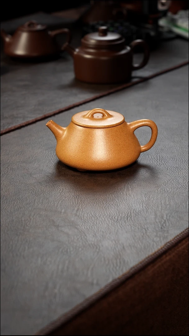 茶壶紫砂壶·30黄金段平盖160cc
