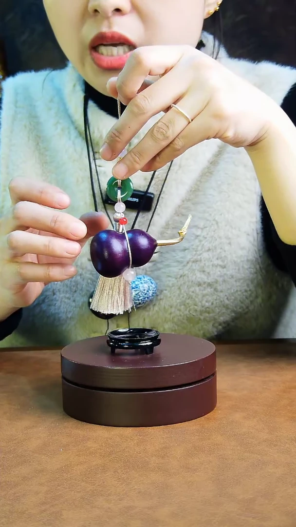 【闪购商品】112直播一物一图大漆酒葫芦送底座送挂绳