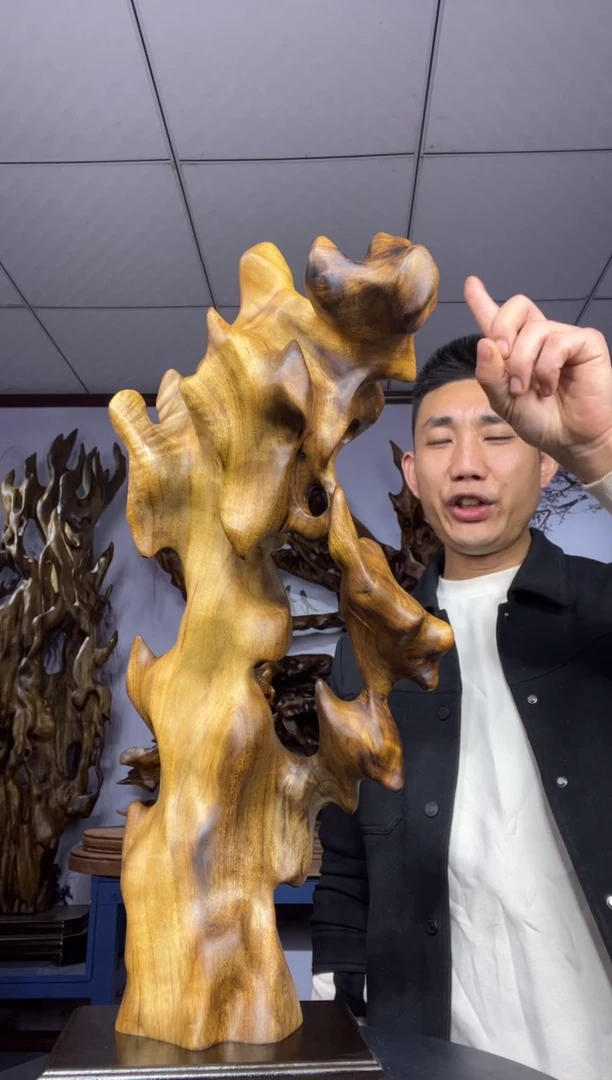 金丝楠木雕款钢*金丝楠木工艺品摆件