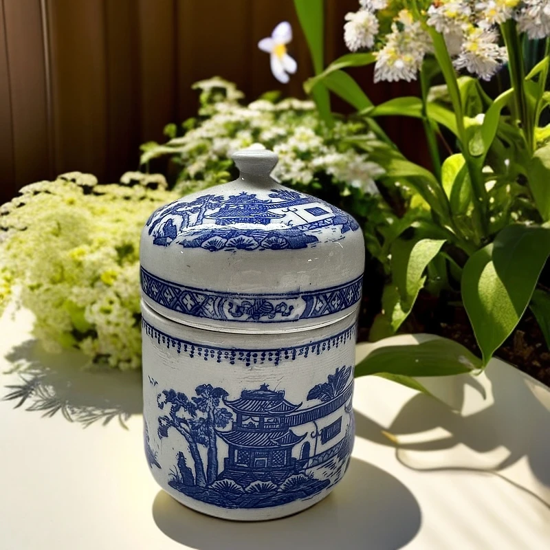 {微瑕慎拍}青花梧桐温酒器景德镇高温陶瓷