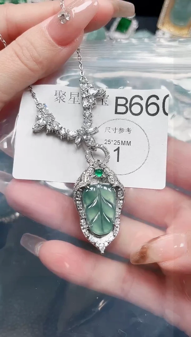 【闪购商品】翡翠颈饰未镶嵌赠皮绳660