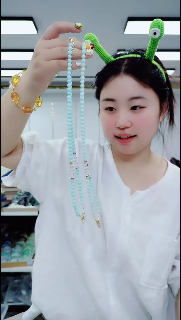 玛瑙/玉髓颈饰合金2052蓝万能链