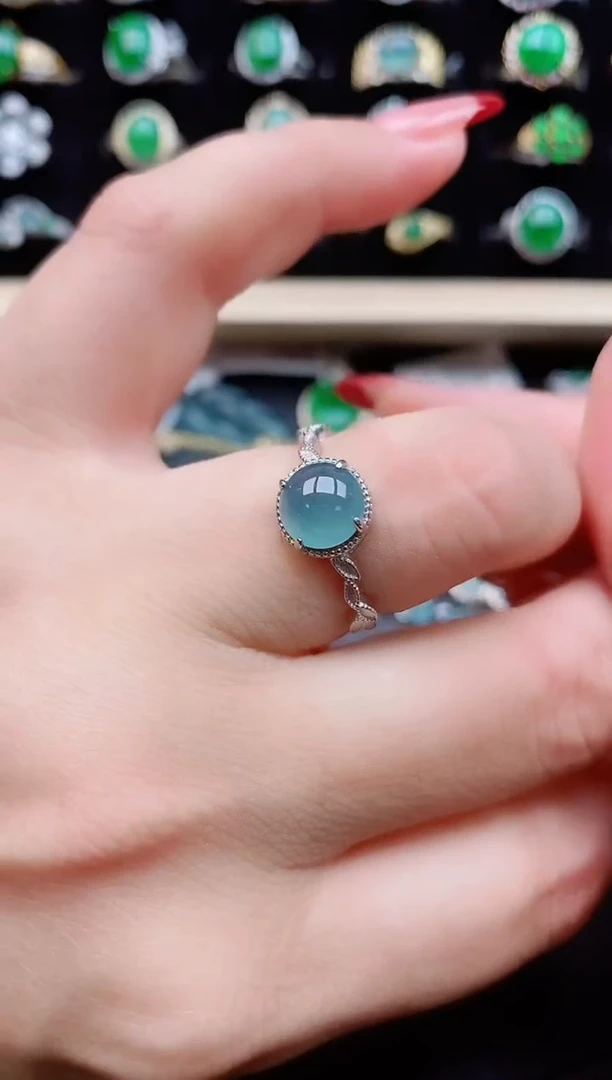 【闪购商品】翡翠戒指银S925镶嵌12121