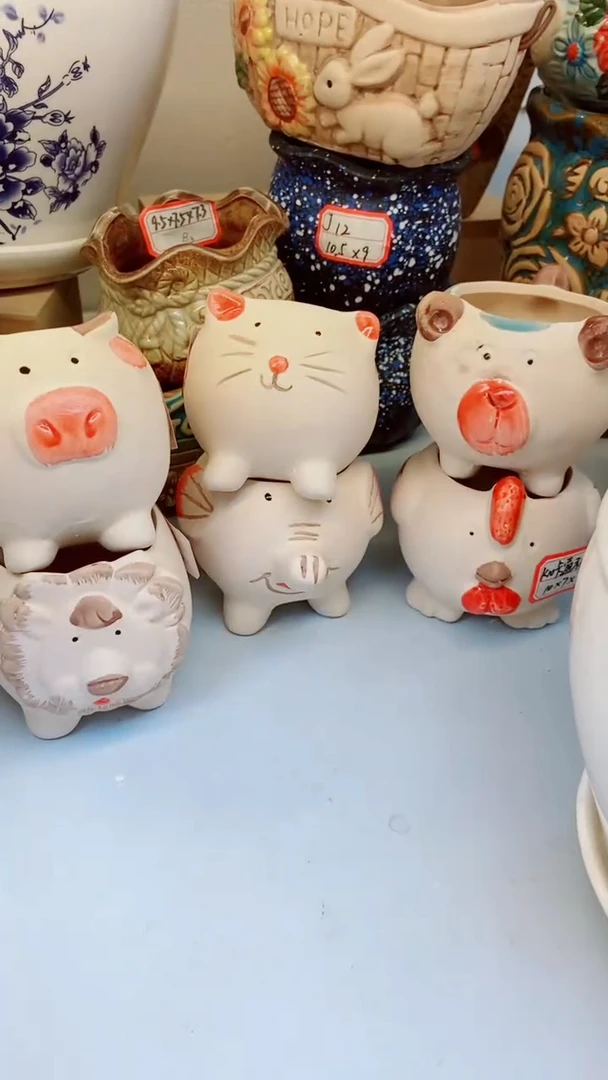 【闪购商品】陶瓷@@K10卡通动物6件套