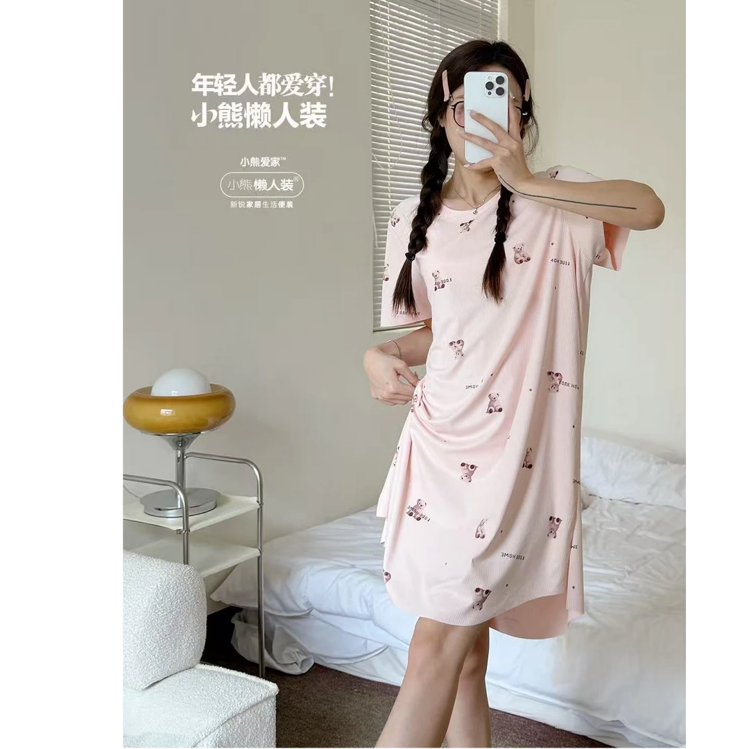 睡裙大码舒适薄款长款