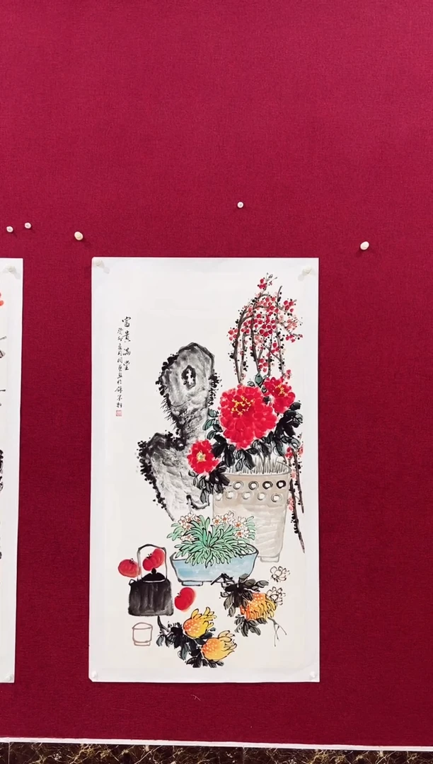 国画大*周艺花鸟国画作品