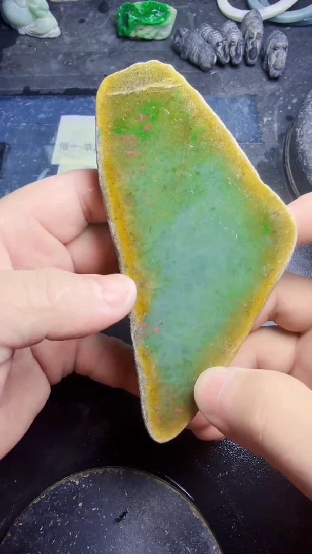 未镶嵌挂件翡翠方*天然翡翠100