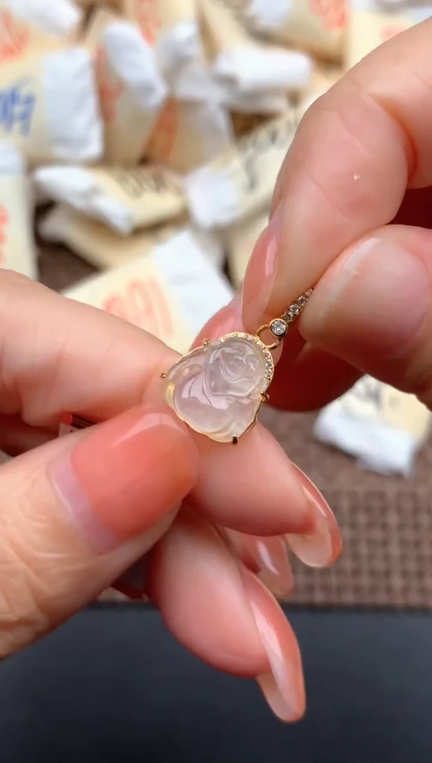 银S925镶嵌挂件翡翠一25