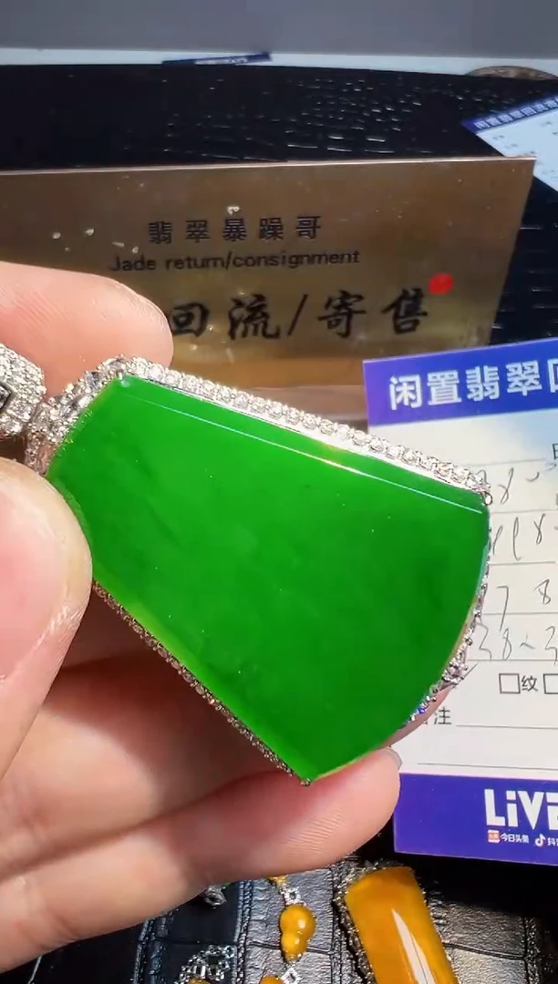 【闪购商品】翡翠颈饰18K金镶嵌翡翠回流