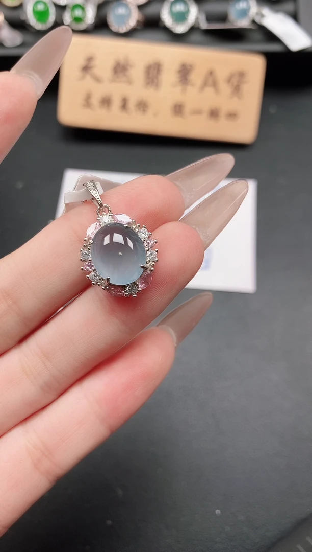 银S925镶嵌戒指翡翠111