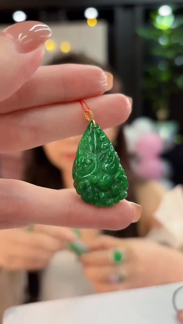 吊坠(不含链)18K金镶嵌翡翠 缅甸A货/支持复检/一件