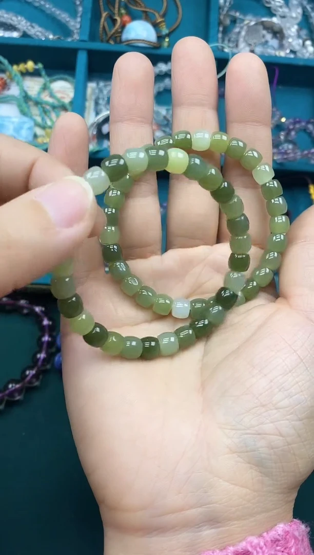 未镶嵌手链和田玉108多样性发一