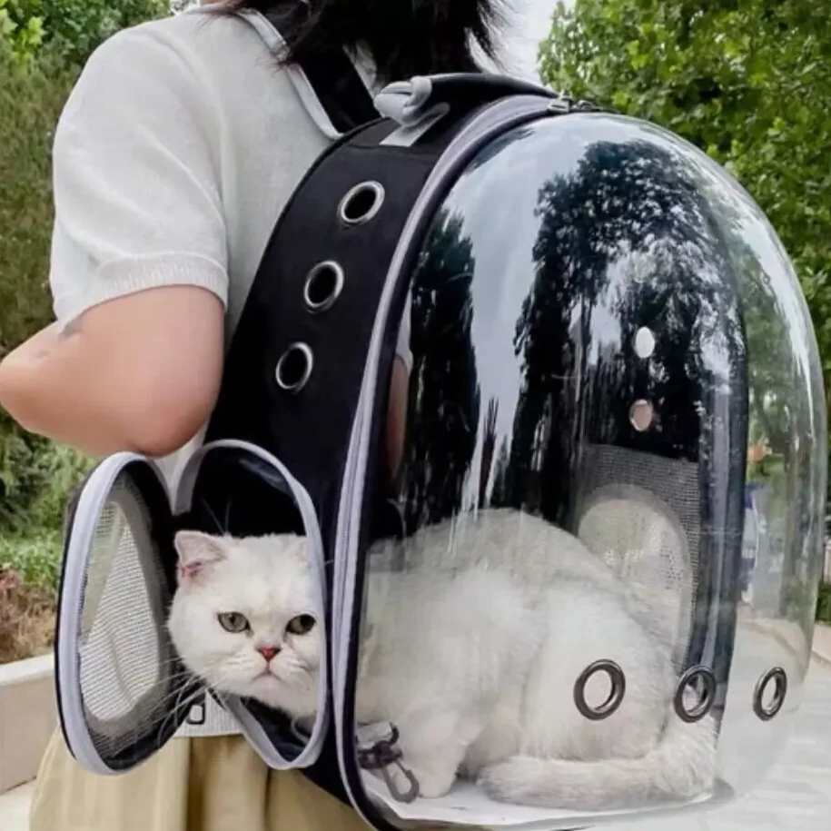 猫狗出行透气旅行宠物背包猫咪狗狗透明通用太空舱双肩背包猫咪包