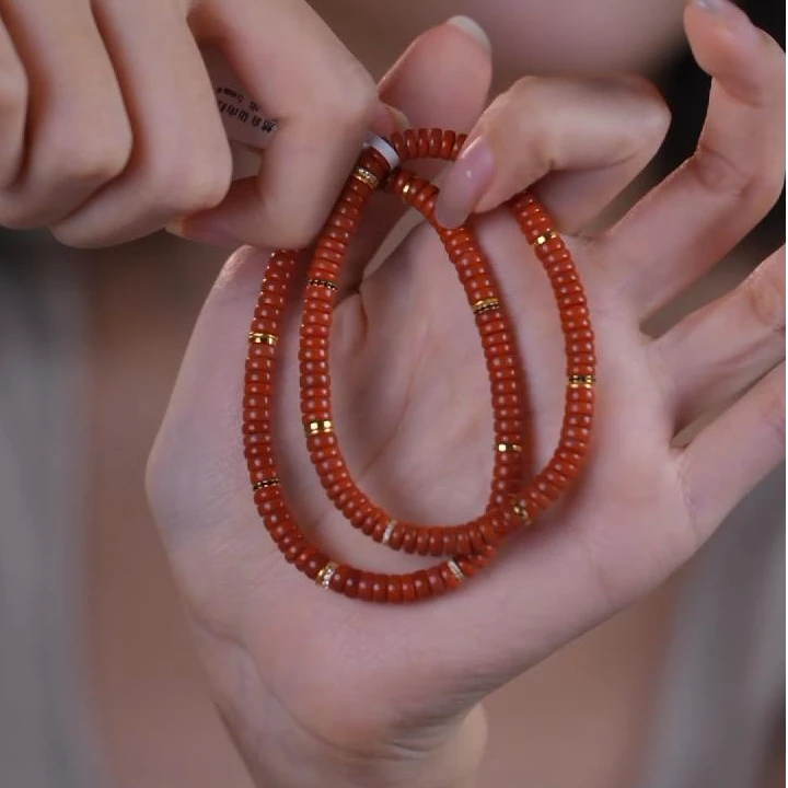 W10035丨南红玛瑙手串 S925银 多样性/发一