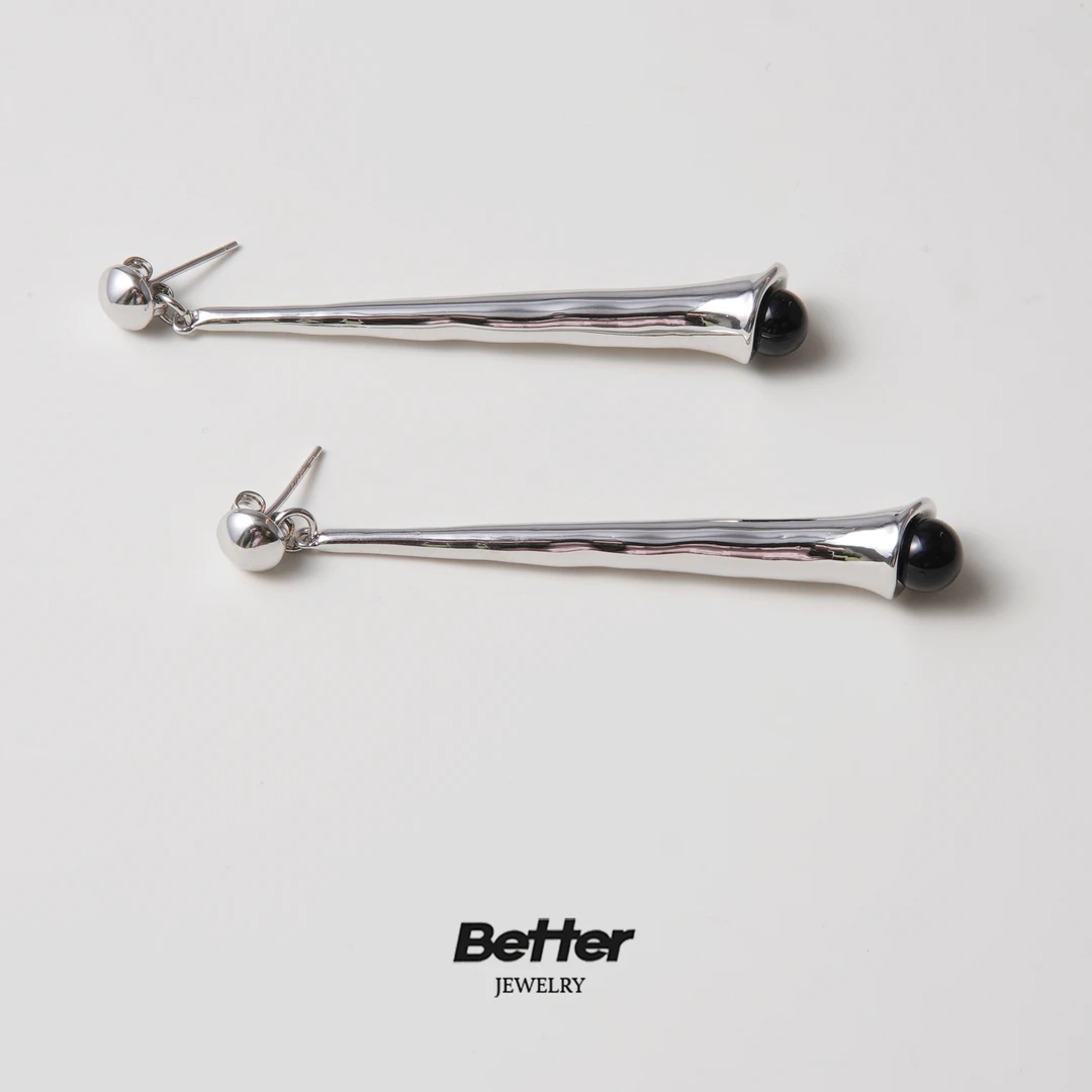 铜合金琉璃耳饰 G406高级感水滴小众设计Sophie耳环