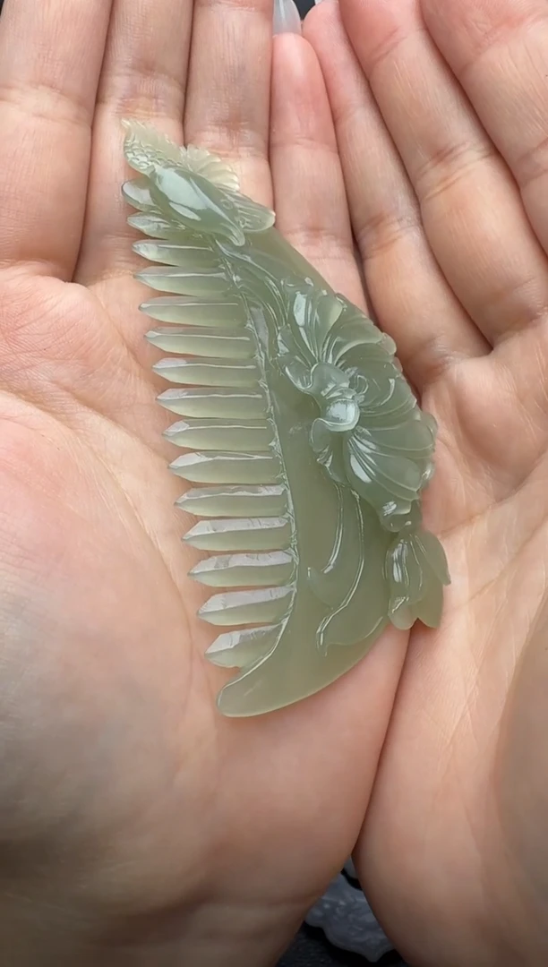 未镶嵌和田玉发饰梳子