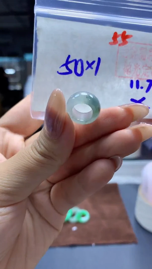 未镶嵌定制翡翠甜甜圈#50元-毛货需精细抛光