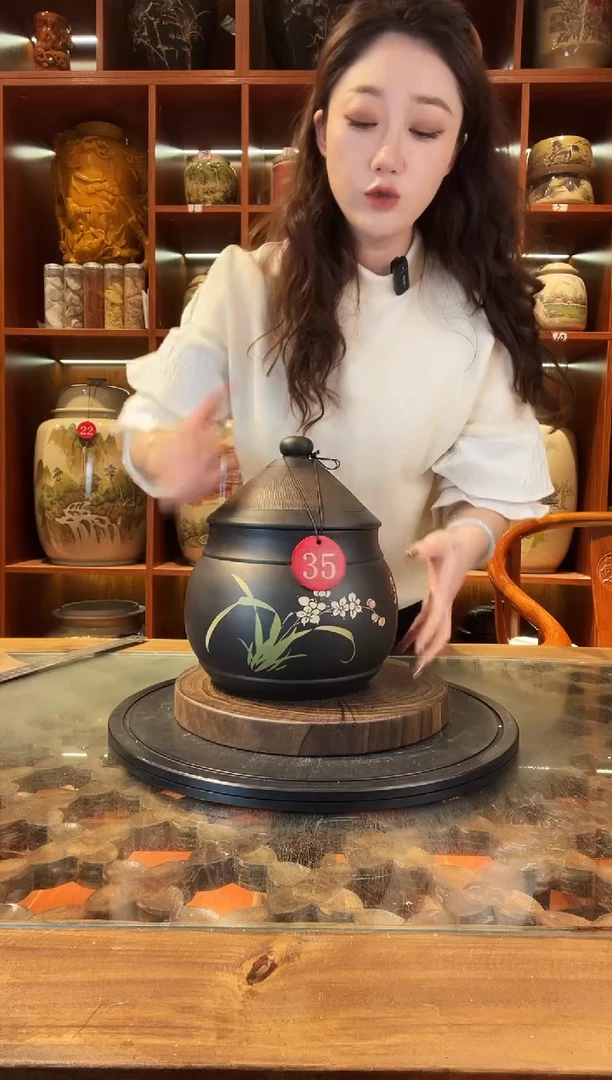 罐云南建水紫陶茶罐@