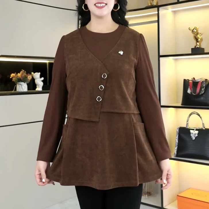 假两件衬衫中老年妈妈ZB6341