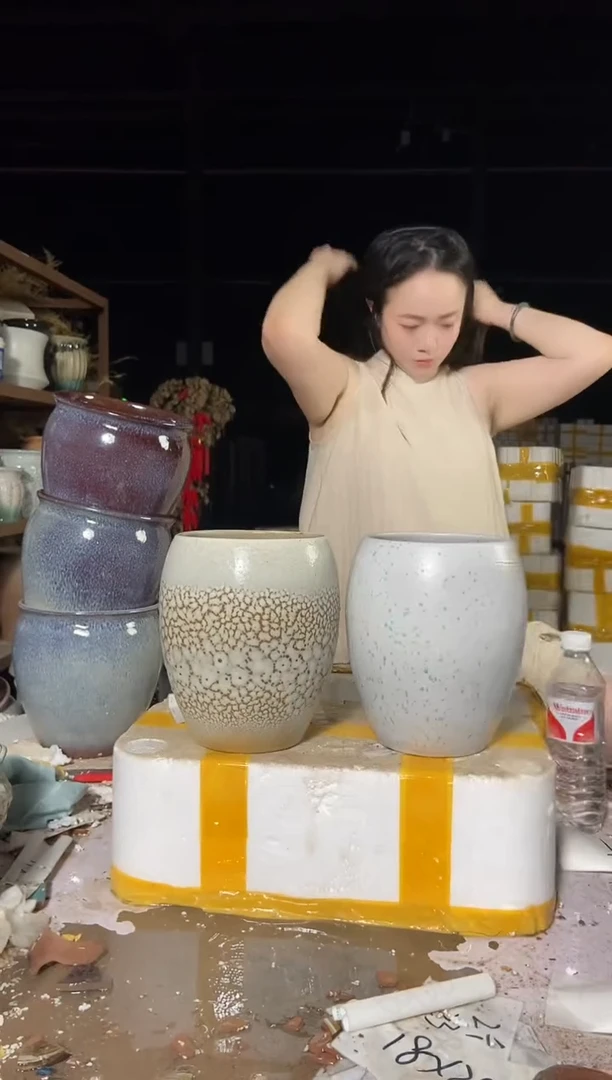 宜兴紫砂粗陶花盆15/20