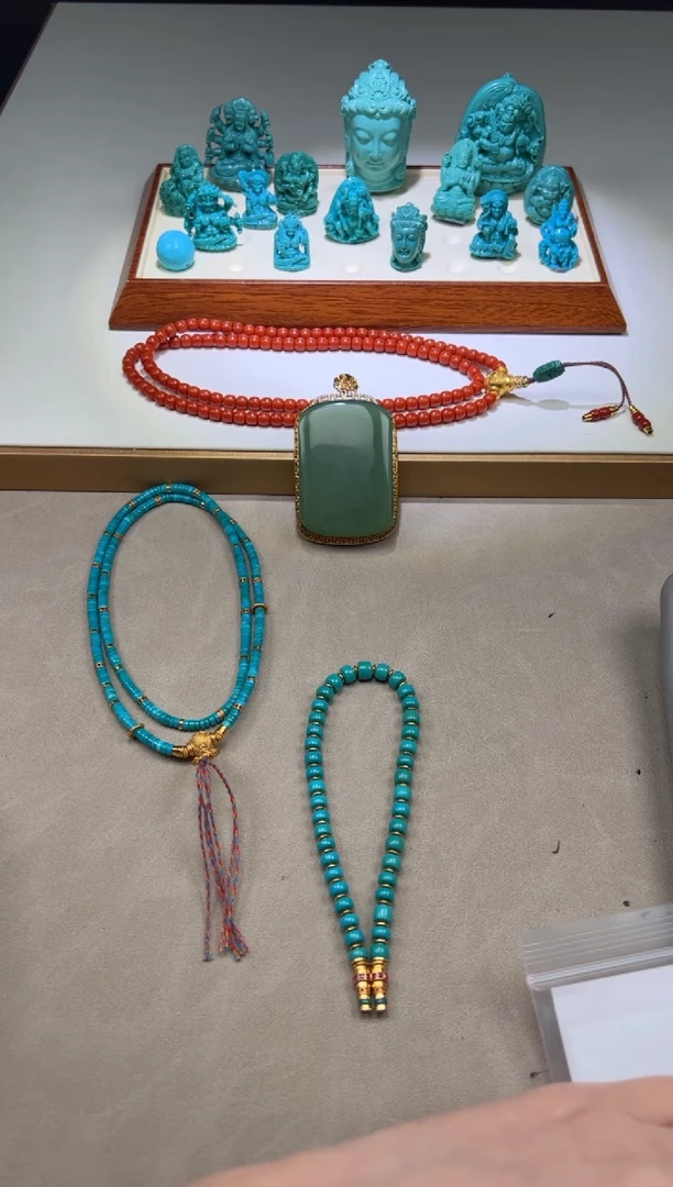 【闪购商品】绿松石手串手串18K金镶嵌手串手串