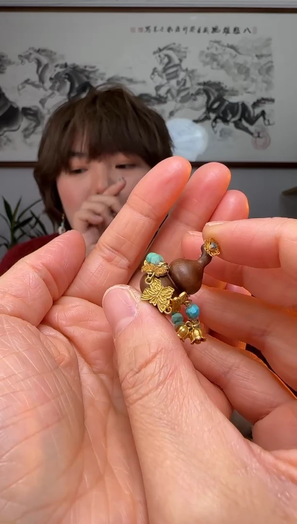 【闪购商品】绿松石戒指18K金镶嵌时尚百搭A1641