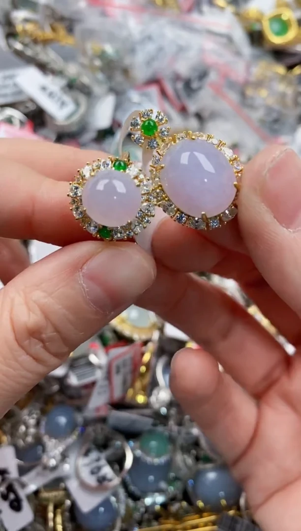 银S925镶嵌戒指翡翠222----10